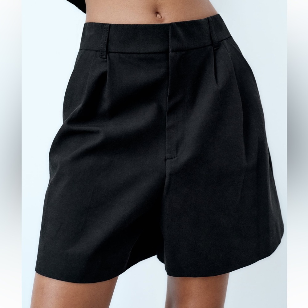 Zara Black Trouser Shorts